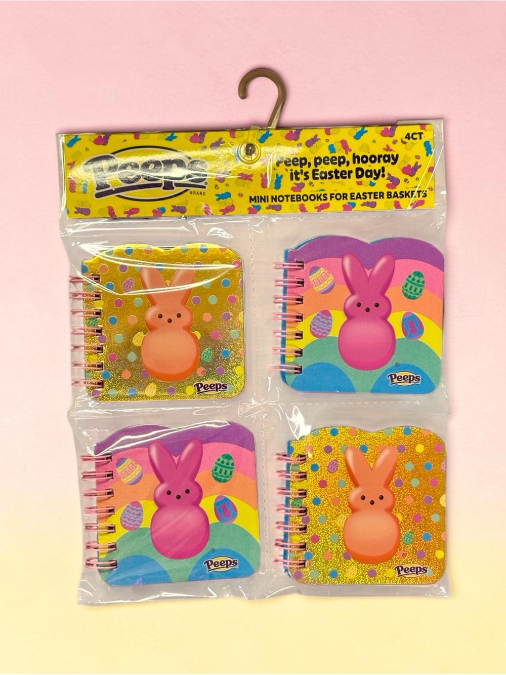 Peeps 🐥 Mini Spiral Notebooks - Pink & Gold 4-Pack NWT